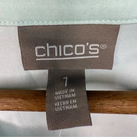 Chicos Floral Asian Watercolor Jacket Lightweight Open Tunic Cotton Travel NWT 1 - Picture 12 of 14